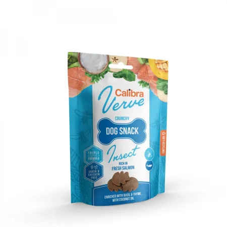 Calibra Dog Verve Crunchy Snack Łosoś i owady 150g